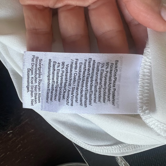 DKNY White V Neck Silver Studded Top Size XS - Picture 9 of 9